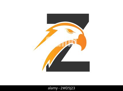 Letter Z Eagle head Logo Design Vector Template. Modern logo design for company identity. Stock Vector