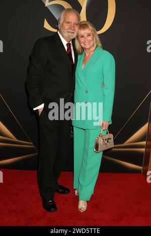 50th Daytime Emmy Awards Winners Walk at the Bonaventure Hotel on December 15, 2023 in Los Angeles, CA Featuring: John McCook, Laurette Spang  Where: Los Angeles, California, United States When: 15 Dec 2023 Credit: Nicky Nelson/WENN Stock Photo