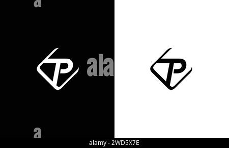 alphabet letter tp t p logo combination design with rainbow colors ...