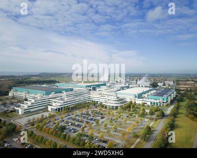 Globalfoundries was formed from the AMD production facilities in Dresden: Fab 38 (formerly Fab 30) of AMD Saxony and Fab 36. Both production Stock Photo