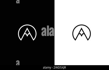 MA Logo for business and company identity. Creative Letter AM Logo Vector Template. Stock Vector