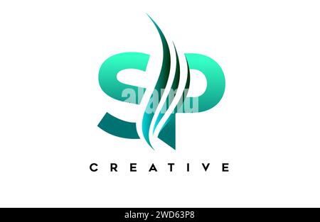SP sp alphabet letter logo design idea concept for business or personal brand identity icon Vector Illustration. Stock Vector