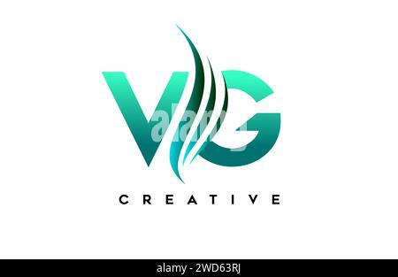 VG vg alphabet letter logo design idea concept for business or personal brand identity icon Vector Illustration. Stock Vector