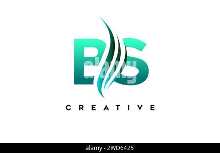 BS bs alphabet letter logo design idea concept for business or personal brand identity icon Vector Illustration. Stock Vector