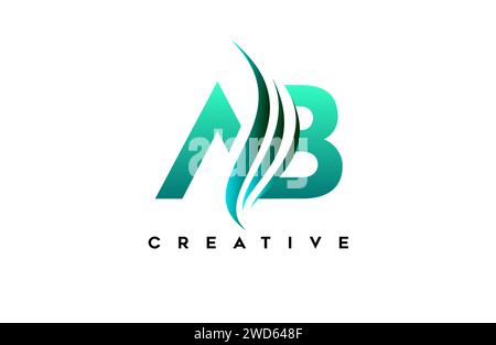 AB ab alphabet letter logo design idea concept for business or personal brand identity icon Vector Illustration. Stock Vector