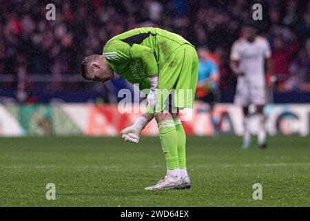 18th January 2024;  Metropolitano Stadium, Madrid, Spain, Spanish Copa Del Rey Football, Atletico Madrid versus Real Madrid; Lunin Credit: Action Plus Sports Images/Alamy Live News Stock Photo