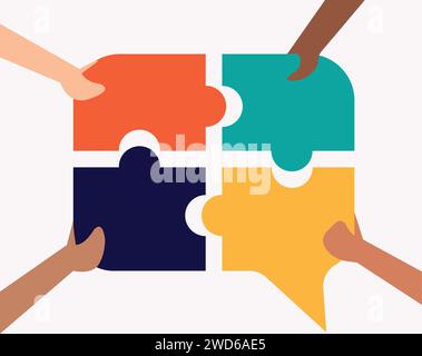Inclusive opinion sharing feedback communication approach illustration Stock Vector