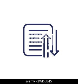 case priority line icon, vector Stock Vector