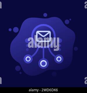 email automation icon, vector design Stock Vector