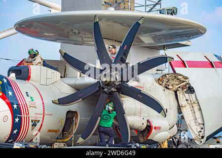 USS Dwight D. Eisenhower on Maritime Security Operations Stock Photo ...