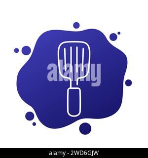 spatula icon, minimal line vector Stock Vector