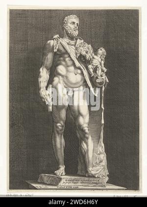 Telephus Hercules (Heracles) with his son Telephus, Roman statue (marble) copy ...