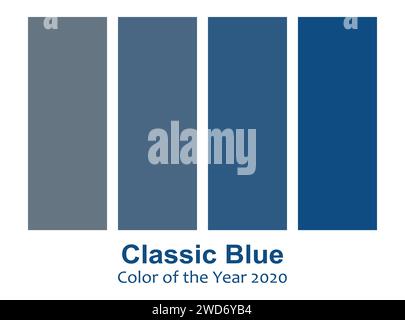 Gradient concept of the main color trend of year 2020 classic blue Stock Photo