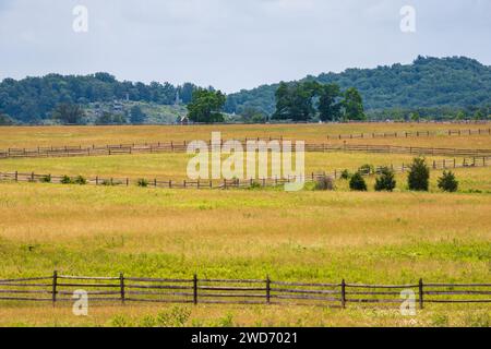 Gettysburg National Military Park, American Civil War Battlefield, in Gettysburg, Pennsylvania, USA Stock Photo