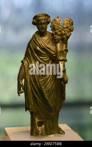 BRONZE FIGURINE OF THE ROMAN GODDESS FORTUNA HOLDING THE 'HORN OF ...