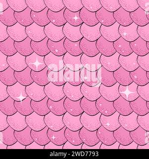 Mermaid skin seamless pattern. Childish print design. Stock Vector