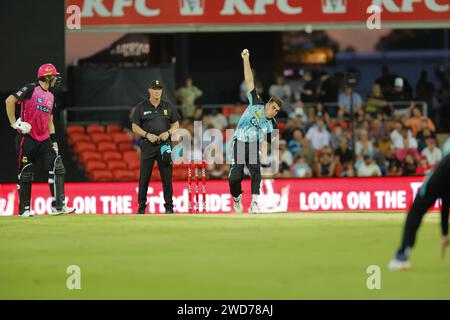 Gold Coast, Australia. 19th Jan 2024. Action during the Big Bash League match between Brisbane Heat and Sydney Sixers at the Heritage Bank Stadium. Credit: Matthew Starling / Alamy Live News Stock Photo