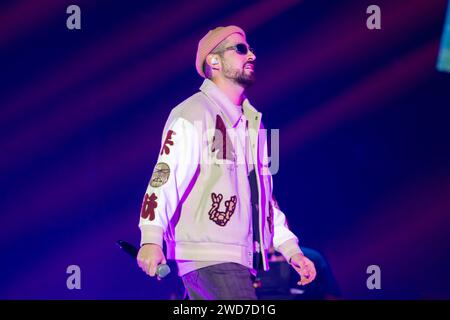 Naples, Salerno, Italy. 18th Jan, 2024. Frah Quintale aka Francesco Servidei perform during the ''Lovebars Tour 2024'' live in Palapartenope on January 18, 2024 in Naples, Italy (Credit Image: © Francesco Luciano/ZUMA Press Wire) EDITORIAL USAGE ONLY! Not for Commercial USAGE! Stock Photo