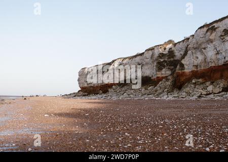 Quiet Beach Scene Near Hunstanton Cliffs Stock Photo