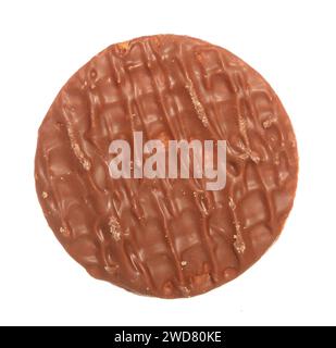 Milk chocolate digestive biscuit isolated on a white background Stock Photo