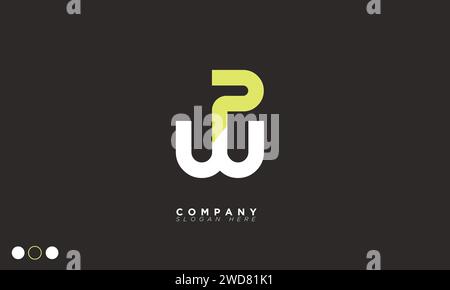 WP Alphabet letters Initials Monogram logo Stock Vector