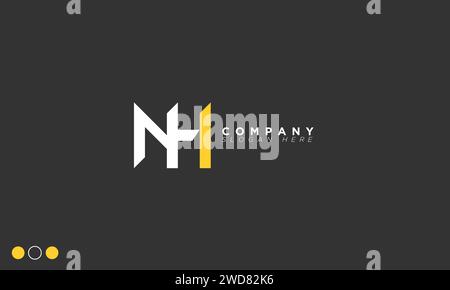 NH Alphabet letters Initials Monogram logo Stock Vector