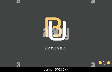 BU Alphabet letters Initials Monogram logo Stock Vector