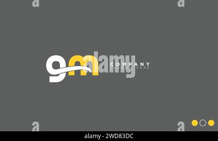 GM Alphabet letters Initials Monogram logo Stock Vector