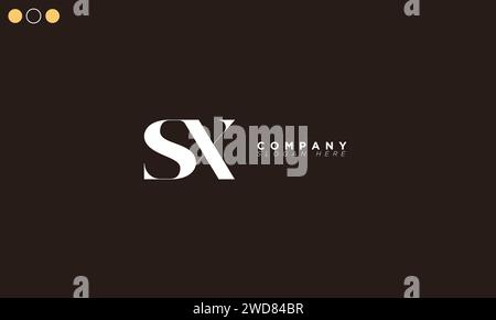 SX Alphabet letters Initials Monogram logo Stock Vector