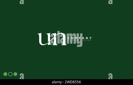 UN Alphabet letters Initials Monogram logo Stock Vector