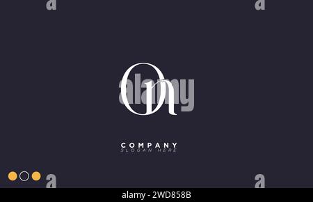 ON Alphabet letters Initials Monogram logo Stock Vector