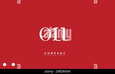 OU Alphabet letters Initials Monogram logo Stock Vector