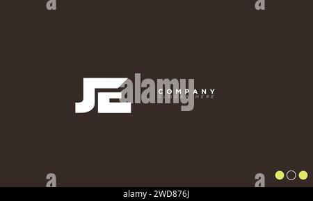 JE Alphabet letters Initials Monogram logo Stock Vector
