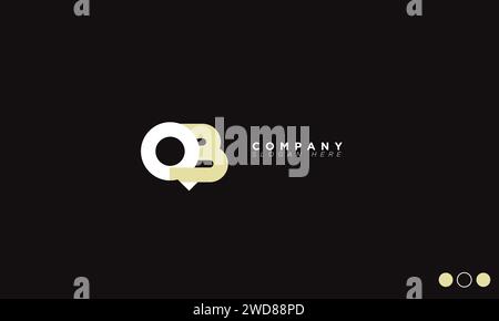 QB Alphabet letters Initials Monogram logo Stock Vector