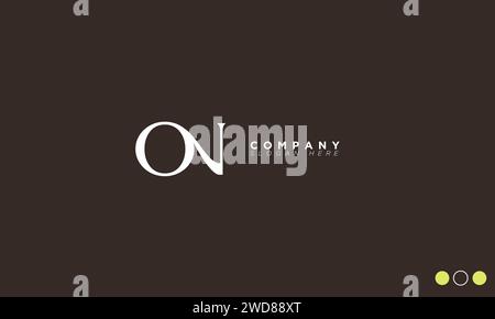 ON Alphabet letters Initials Monogram logo Stock Vector