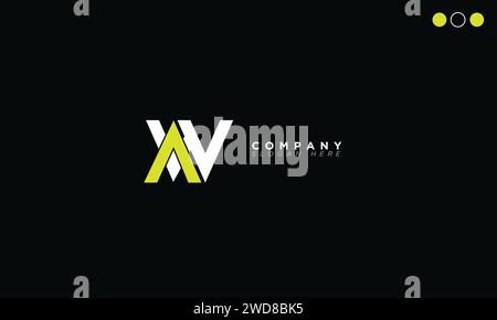 AW Alphabet letters Initials Monogram logo Stock Vector