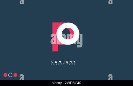 PO Alphabet letters Initials Monogram logo Stock Vector