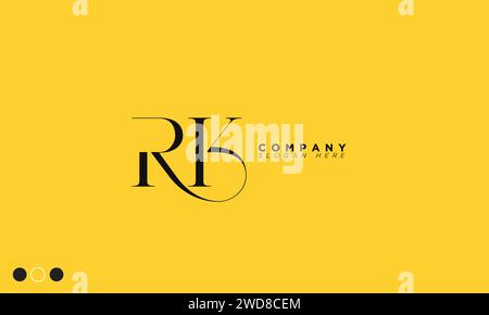 RK Alphabet letters Initials Monogram logo Stock Vector