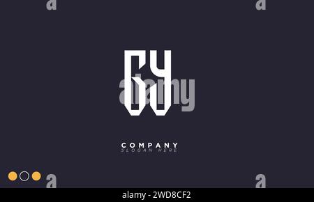 CY Alphabet letters Initials Monogram logo Stock Vector
