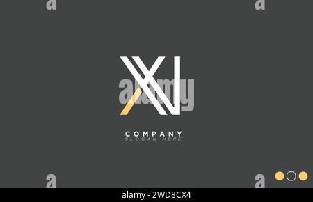 XV Alphabet letters Initials Monogram logo Stock Vector