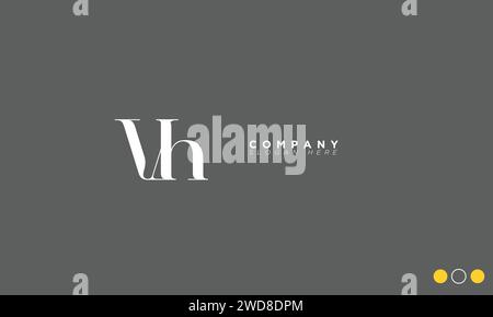 VH Alphabet letters Initials Monogram logo Stock Vector