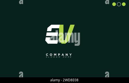 EV Alphabet letters Initials Monogram logo Stock Vector