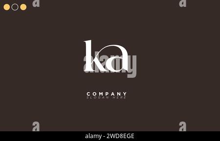 KA Alphabet letters Initials Monogram logo Stock Vector