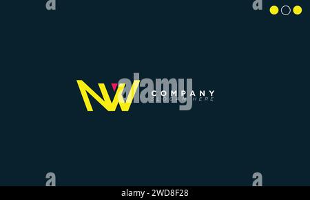 NW Alphabet letters Initials Monogram logo Stock Vector
