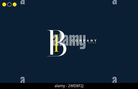 IB Alphabet letters Initials Monogram logo Stock Vector