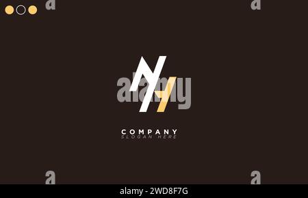 NH Alphabet letters Initials Monogram logo Stock Vector