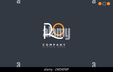 RO Alphabet letters Initials Monogram logo Stock Vector