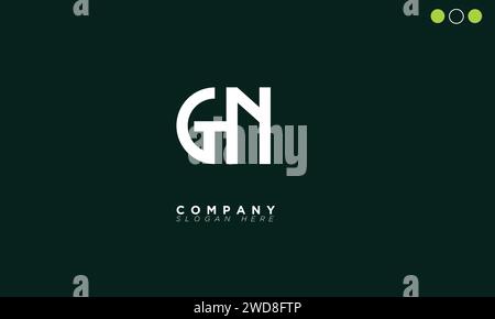 GN Alphabet letters Initials Monogram logo Stock Vector
