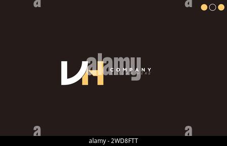 VH Alphabet letters Initials Monogram logo Stock Vector