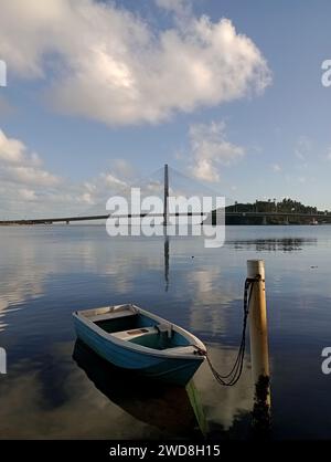 ilheus, bahia, brazil - december 10, 2023: view of the Jorge Amado bridge in the city of Ilheus, in the south of Bahia. Stock Photo